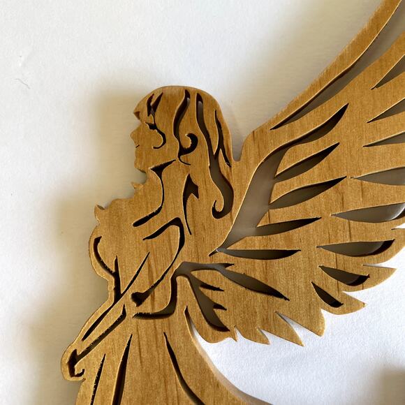 Handmade Scroll Saw Wooden Angel Fairy Anime Princess - Picture 6 of 7